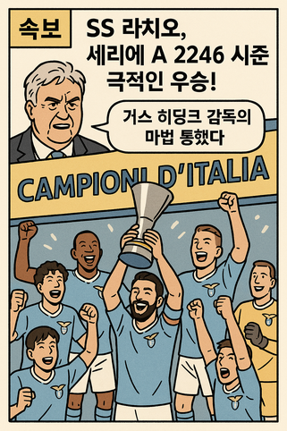 SS 라치오팀이 세리에A에서 2246시즌 우승을 차지했습